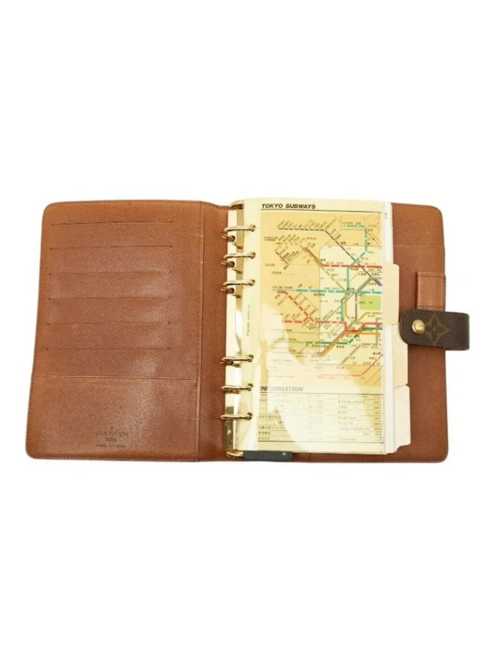 Louis Vuitton Monogram Agenda System Planner Brown Leather